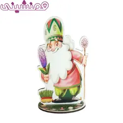 تندیس زیبای رومیزی تزئینی مدل عمو نوروز با گل سنبل کد 05
