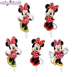 تاپر 6 سانتی تولد مدل جشن و تولد تم مینیموس قرمز مجموعه 5 عددی