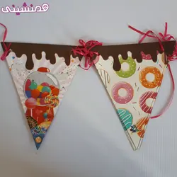 ریسه جشن و تولد جشن و تولد تم آبنباتی و دونات