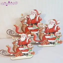 استند رومیزی و ایستاده مدل جشن کریسمس طرح بابانوئل و سورتمه کد 03