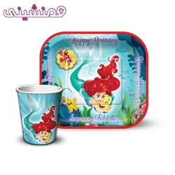 ست 10 نفره پیشدستی و لیوان تم پری دریایی طرح اوریل 02