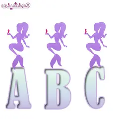 حروف زیبای تم جشن و تولد پری دریایی طرح اسپرت 01