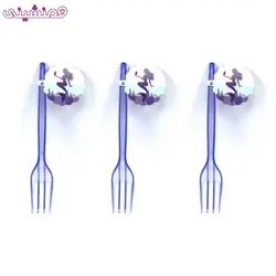 بسته 10 عددی چنگال تم پری دریایی طرح اسپرت 01