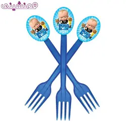 بسته 10 عددی چنگال زیبای جشن و تولد تم بچه رئیس طرح 01