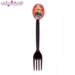 بسته 10 عددی چنگال زیبای جشن و تولد تم گربه سیاه طرح 01