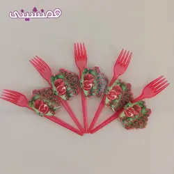 چنگال تم جشن شب یلدا - طرح آبرنگی- بسته 12 عددی