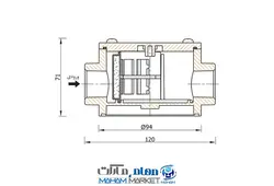 فیلتر گازی ستاک رزوه ای 