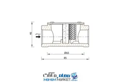 فیلتر گازی ستاک رزوه ای 