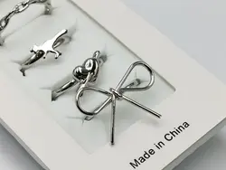 پک انگشتر مینیمال نقره ای شیک &bull; گالری بدلیجات ترنج