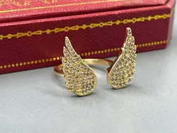 انگشتر بال فرشته فول نگین فری سایز &bull; گالری بدلیجات ترنج