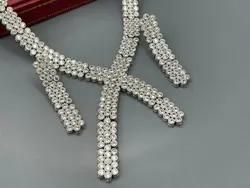 نیم ست گردنبند و گوشواره فول نگین &bull; گالری بدلیجات ترنج