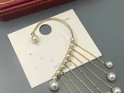 گوشواره کراس مرواریدی &bull; گالری بدلیجات ترنج