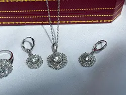 ست سه تکه جواهری تک نگین خاص &bull; گالری بدلیجات ترنج