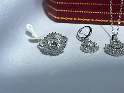 ست سه تکه جواهری تک نگین خاص &bull; گالری بدلیجات ترنج