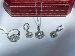 ست سه تکه جواهری تک نگین خاص &bull; گالری بدلیجات ترنج