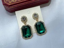 گوشواره زمرد میخی &bull; گالری بدلیجات ترنج