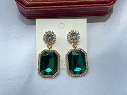 گوشواره زمرد میخی &bull; گالری بدلیجات ترنج