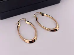 گوشواره بیضی شکل ژوپینگ &bull; گالری بدلیجات ترنج