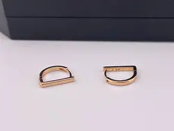 گوشواره مینیمال ژوپینگ با آبکاری طلا &bull; گالری بدلیجات ترنج