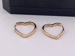 گوشواره طرح قلب تو خالی مینیمال &bull; گالری بدلیجات ترنج