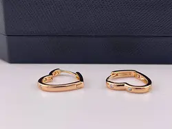 گوشواره طرح قلب تو خالی مینیمال &bull; گالری بدلیجات ترنج