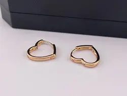 گوشواره طرح قلب تو خالی مینیمال &bull; گالری بدلیجات ترنج