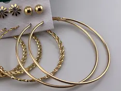 پک گوشواره میخی و حلقه ای دایره &bull; گالری بدلیجات ترنج