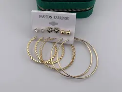 پک گوشواره میخی و حلقه ای دایره &bull; گالری بدلیجات ترنج