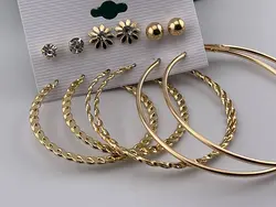 پک گوشواره میخی و حلقه ای دایره &bull; گالری بدلیجات ترنج