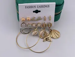 پک گوشواره میخی صدف &bull; گالری بدلیجات ترنج