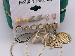 پک گوشواره میخی صدف &bull; گالری بدلیجات ترنج