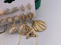 پک گوشواره میخی صدف &bull; گالری بدلیجات ترنج