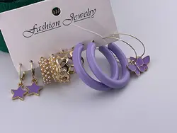 پک انگشتر ستاره و پروانه بنفش &bull; گالری بدلیجات ترنج