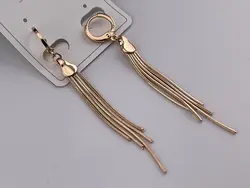 گوشواره طرح طلا با آویز شرابه ای &bull; گالری بدلیجات ترنج