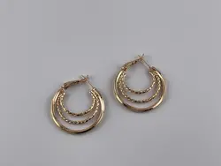 خرید گوشواره حلقه ای پورتوفینو سایزبزرگ &bull; گالری بدلیجات ترنج