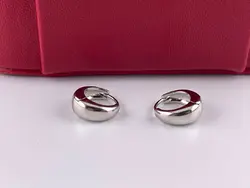 گوشواره حلقه ای نقره ای ظریف ژوپینگ • گالری بدلیجات ترنج
