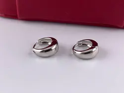 گوشواره حلقه ای نقره ای ظریف ژوپینگ • گالری بدلیجات ترنج