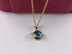 خرید گردنبند سیاره زحل طرح ظریف ماه و ستاره • گالری بدلیجات ترنج