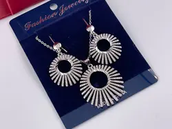 خرید نیم ست طرح خاص نگین دار &bull; گالری بدلیجات ترنج