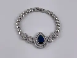 ست زنانه مجلسی طرح گل با نگین های اشکی &bull; گالری بدلیجات ترنج