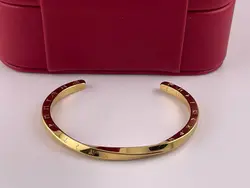 بنگل دستبند مردانه طلایی باریک &bull; گالری بدلیجات ترنج