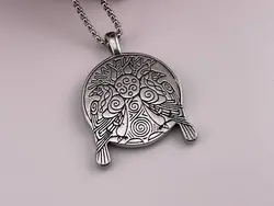 گردنبند دو رو درخت زندگی و کبوتر &bull; گالری بدلیجات ترنج