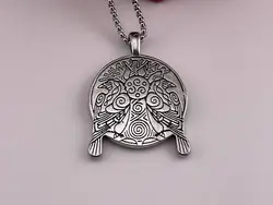 گردنبند دو رو درخت زندگی و کبوتر &bull; گالری بدلیجات ترنج