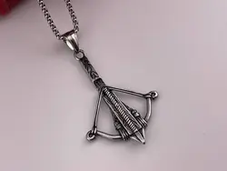 گردنبند کراس بو نقره ای مردانه &bull; گالری بدلیجات ترنج