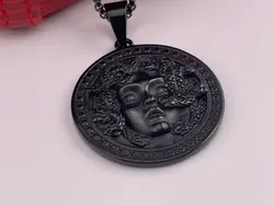 گردنبند ورساچه مردانه مشکی &bull; گالری بدلیجات ترنج