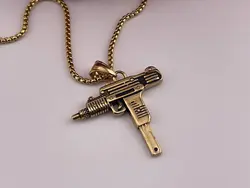 گردنبند شیک مردانه طرح یوزی &bull; گالری بدلیجات ترنج