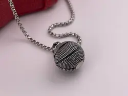 گردنبند توپ بسکتبال مردانه نقره ای &bull; گالری بدلیجات ترنج