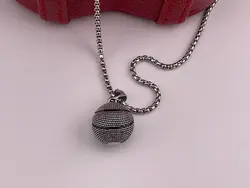 گردنبند توپ بسکتبال مردانه نقره ای &bull; گالری بدلیجات ترنج