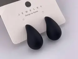 گوشواره اشکی مشکی سیلیکونی &bull; گالری بدلیجات ترنج