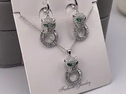خرید نیم ست طرح ببر فول نگین • گالری بدلیجات ترنج